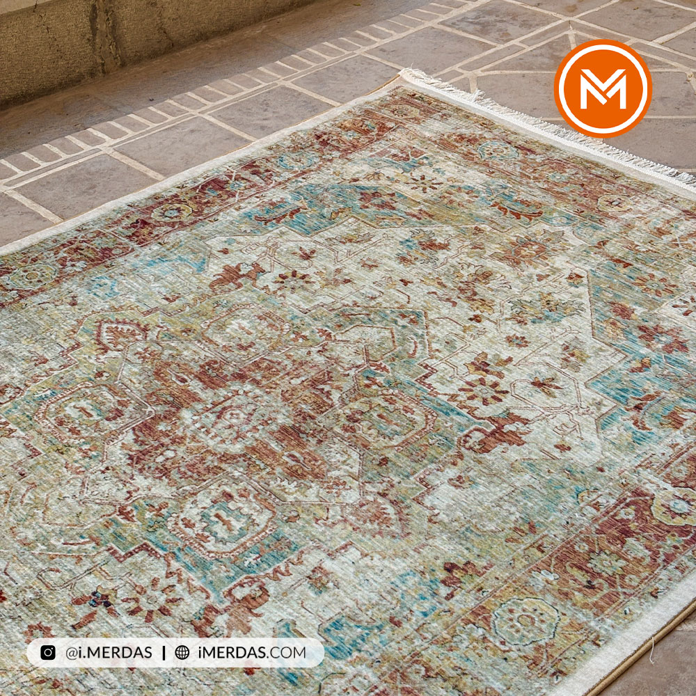 فرش کهنه نما کد N00016 زمینه تمام رنگ